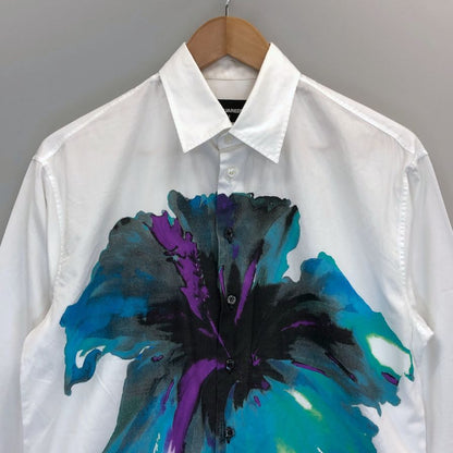 美品◆ディースクエアード 23SS ロングスリーブシャツ 花柄 グラフィック メンズ サイズ42 DSQUARED2 【AFB41】