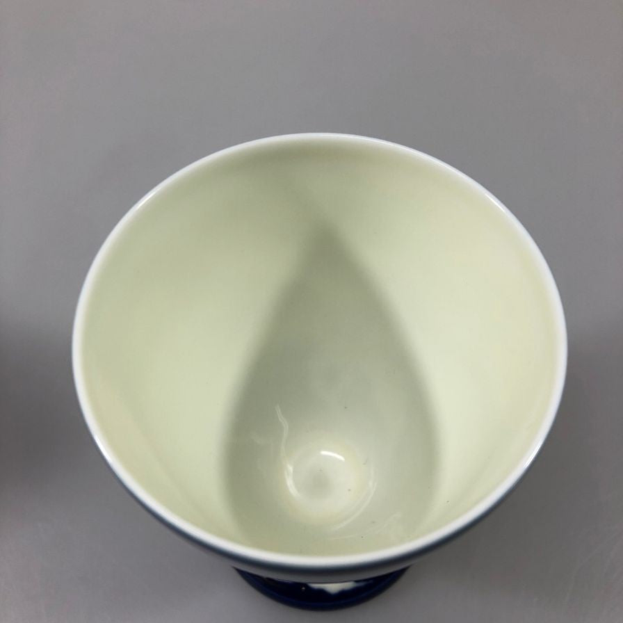 深川製磁 草花折枝白抜紋 ゴブレット【AFI22】【中古】