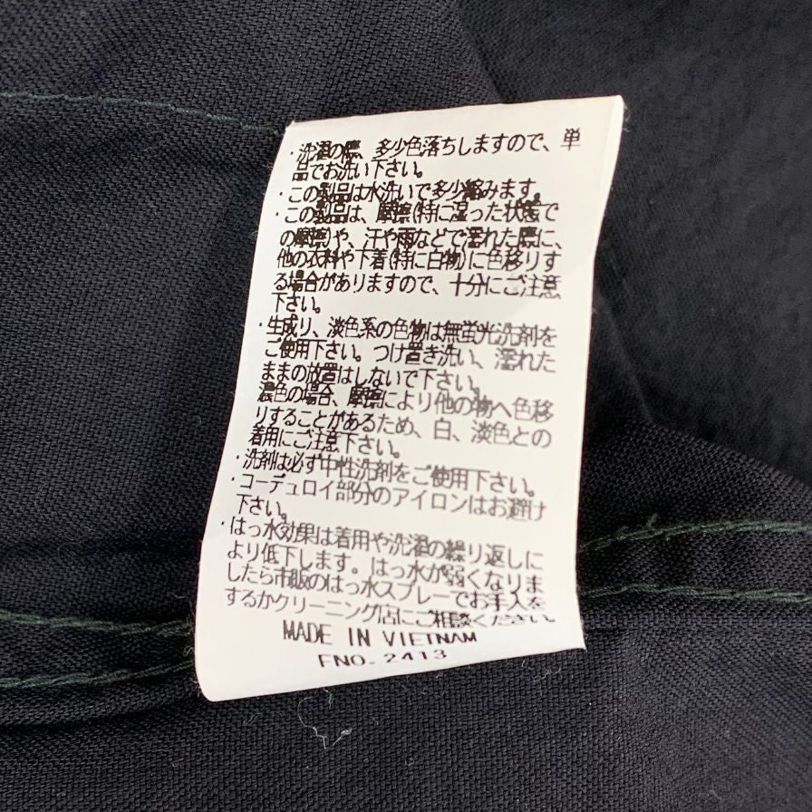 美品◆エルエルビーン コート ロング フィールドコート コーデュロイ切替 ナイロン ブラック メンズ サイズM L.L.Bean 【AFA19】
