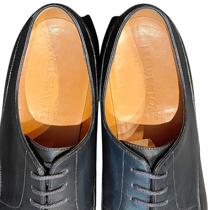 ジェイエムウエストン レザーシューズ 641 ゴルフ Uチップ ボックスカーフ ブルー サイズUK7C J.M.WESTON ビジネスシューズ 約25.0cm【LA】【中古】
