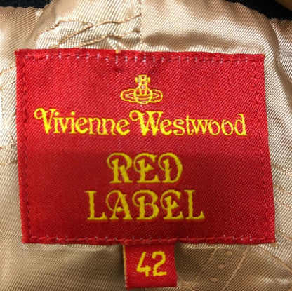 中古◆ヴィヴィアン ウエストウッド レッドレーベル ジャケット ウール 変形 1ボタン 42 レディース ブラック Vivienne Westwood RED LABEL 【AFA15】