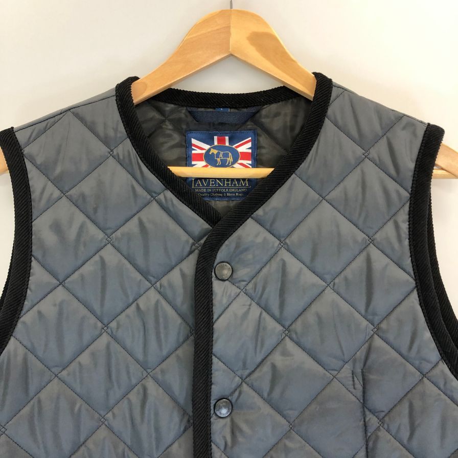 極美品◆ラベンハム キルティングべスト SLJ2039 G95 イギリス製 ブラック サイズ40 LAVENHAM 【AFA18】