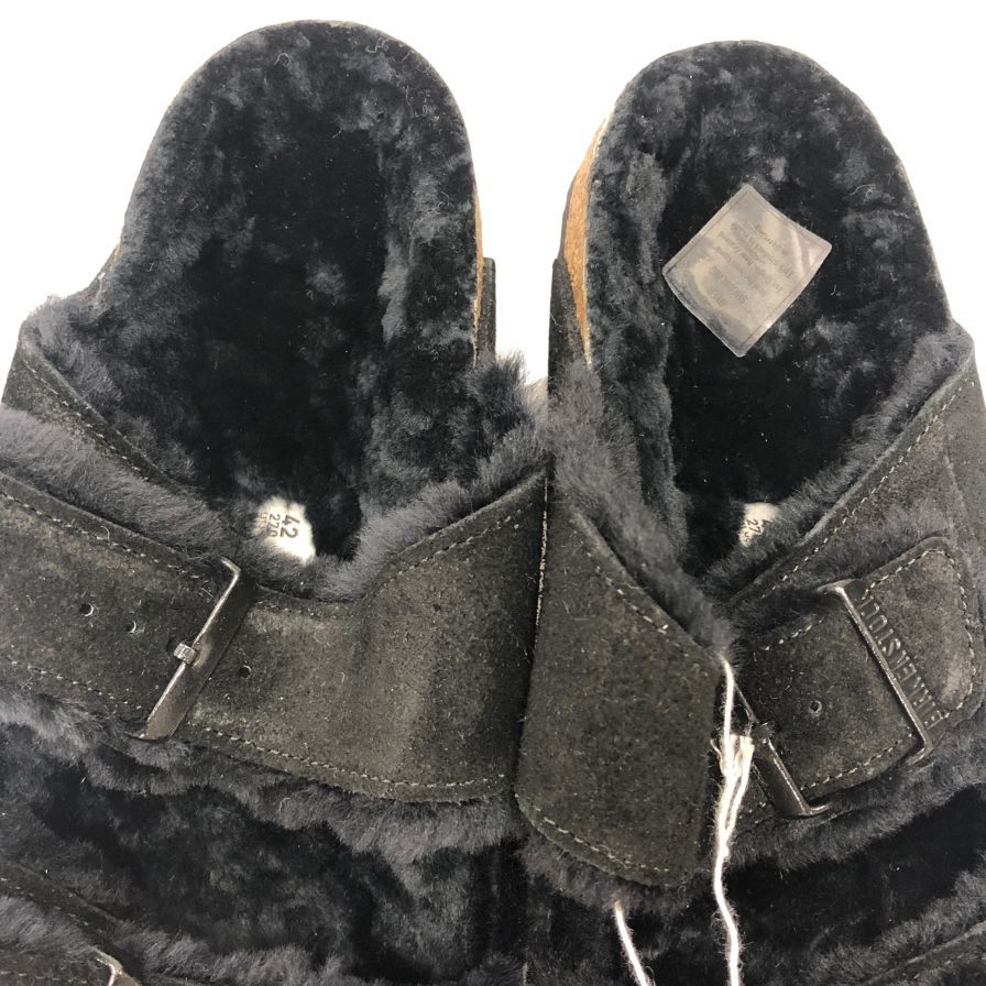 BIRKENSTOCK 黒 サンダル ファー　アリゾナ シアリング BIRKENSTOCK サンダル ARIZONA/アリゾナ ファーライナー