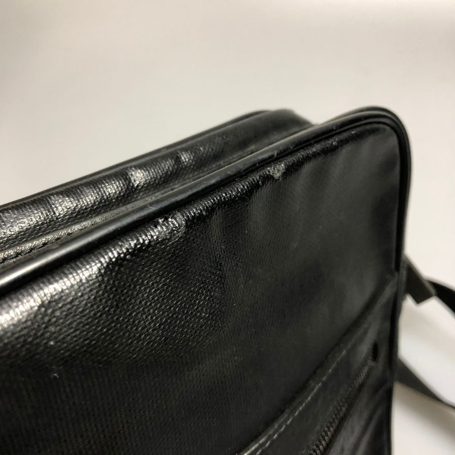 ダンヒル ショルダー バッグ レザー×キャンバス加工 コンビ C0128 メンズ ブラック Dunhill【AFE2】