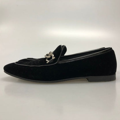 フェラガモ ビットローファー 67438 ベロア メンズ ブラック サイズ9 FERRAGAMO 約26.5cm【AFC47】