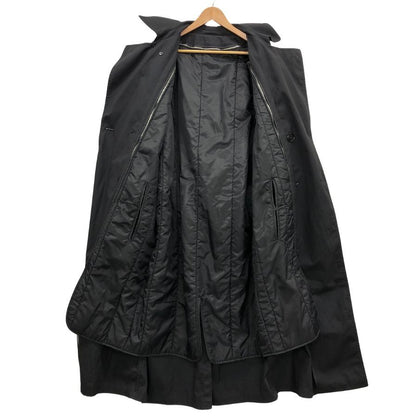 極美品◆DSCP ギャリソン コレクション トレンチコート オールウェザー ポリエステル コットン ブラック サイズ40XL  DSCP GARRISON COLLECTION 【AFA5】