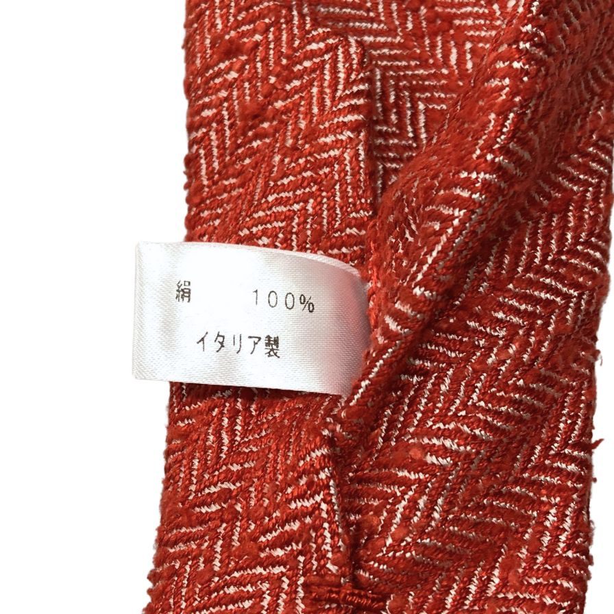 キートン ネクタイ セッテピエゲ 7つ折り 赤系 メンズ KITON【AFI18】