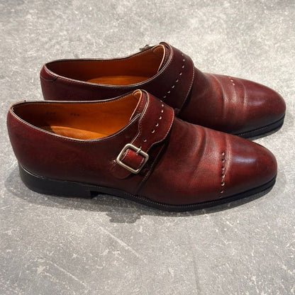 ベルルッティ レザーシューズ シングルモンク バーガンディ サイズUK7 メンズ BERLUTI ビジネスシューズ 約26.0cm【LA】【中古】