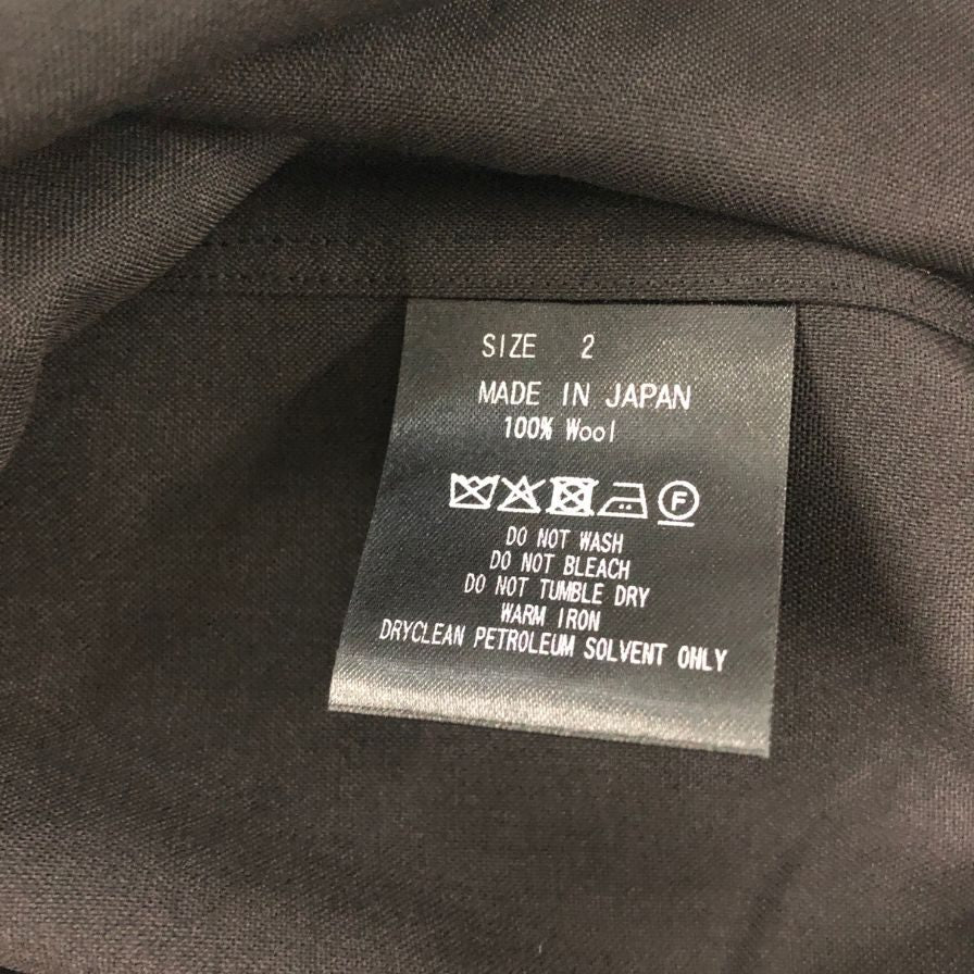 中古◆マーカウェア コンフォートフィット 半袖シャツ ウール100% メンズ サイズ2 ブラック MARKAWERE 【AFB3】