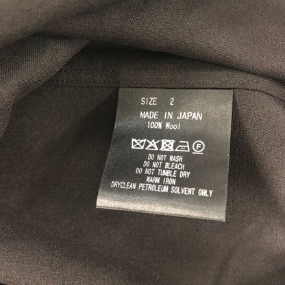 中古◆マーカウェア コンフォートフィット 半袖シャツ ウール100% メンズ サイズ2 ブラック MARKAWERE 【AFB3】