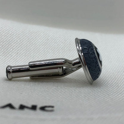 モンブラン カフリンクス 作家シリーズ ヨハン ヴォルフガング フォン ゲーテ シルバー×ブルー MB134674 Montblanc【AFI10】【中古】