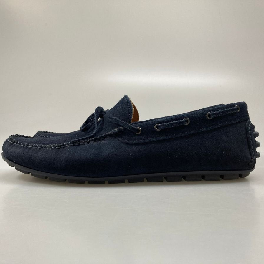 バーニーズニューヨーク ドライビングシューズ スエード モカシン メンズ ネイビー サイズ42 BARNEYS NEWYORK 約27.0cm【AFC32】