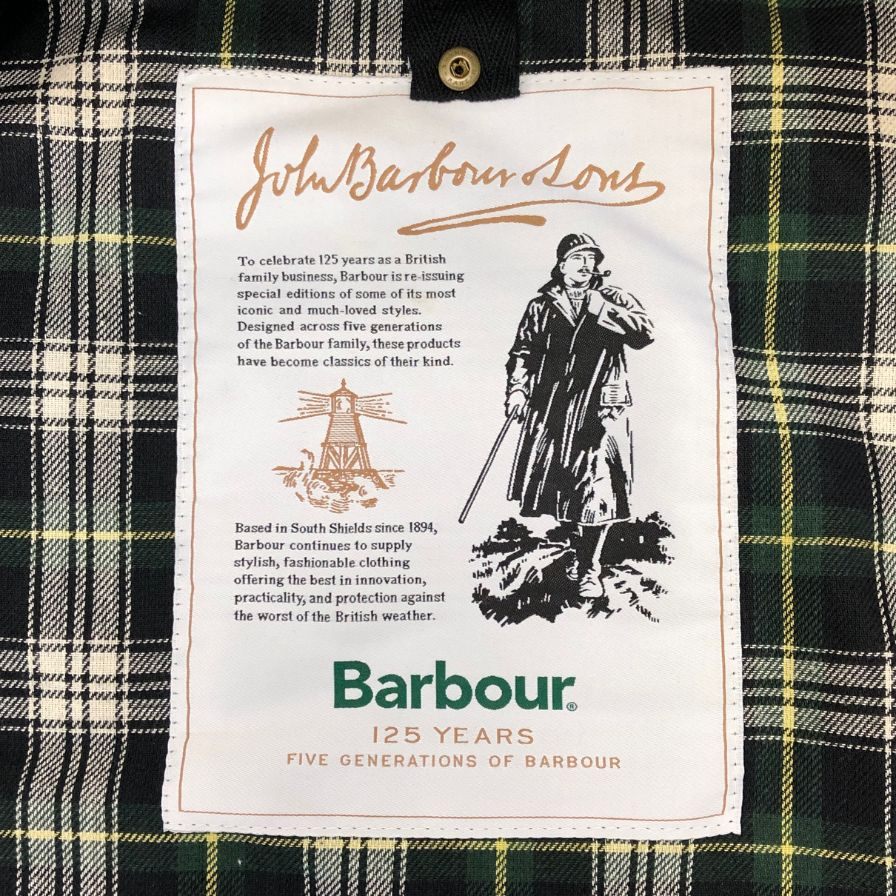 バブアー ビデイルジャケット 125周年記念モデル MWX1543SG51 メンズ サイズM ブラック Barbour 125YEARS ICONS BEDALE JACKET【LA】