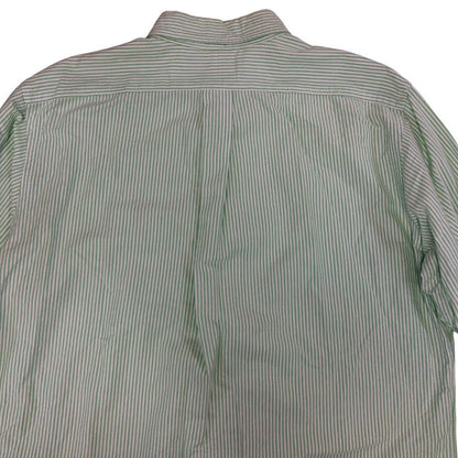 美品◆ラルフローレン ボタンダウンシャツ 90S ストライプ グリーン メンズ サイズ16 1/2 Ralph Lauren 【AFB20】