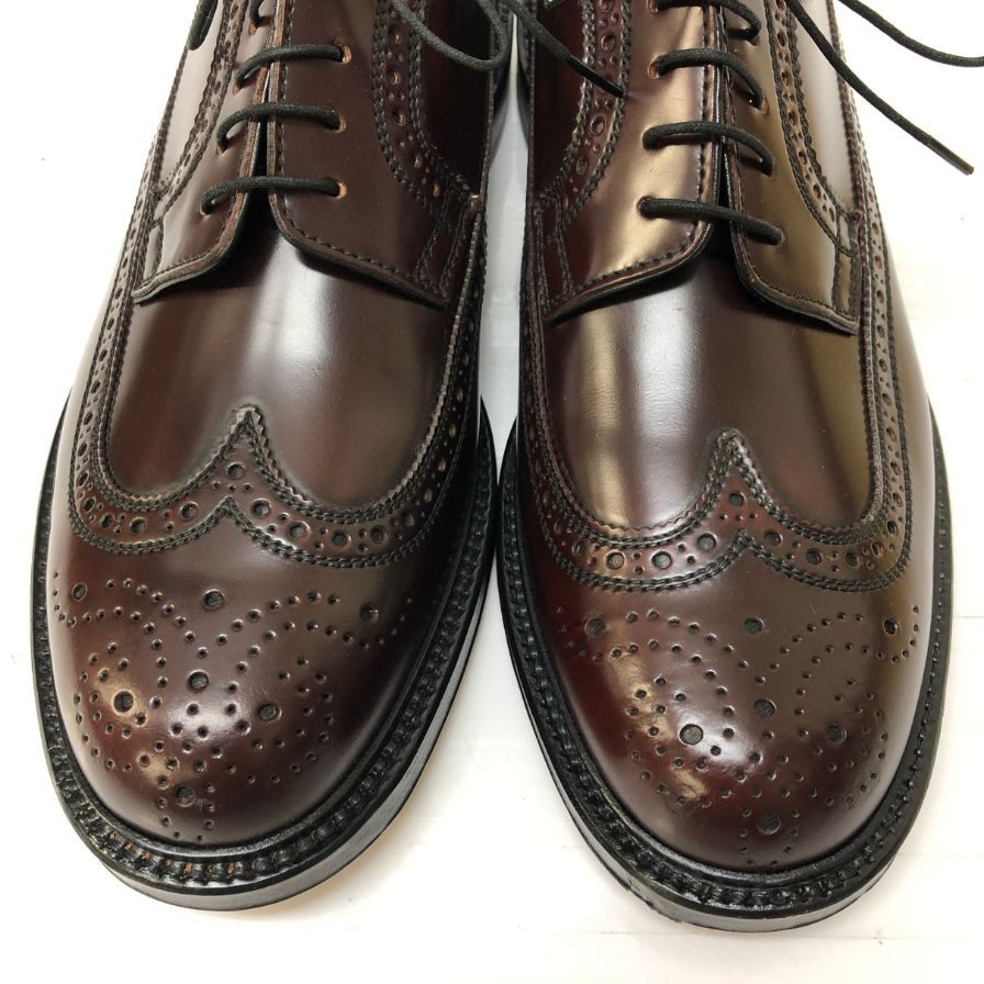 ジョンストン＆マーフィー レザーシューズ ウイングチップ クラウン アリストクラフト メンズ サイズ8 ブラウン JOHNSTON & MURPHY 約26.0cm【AFD2】