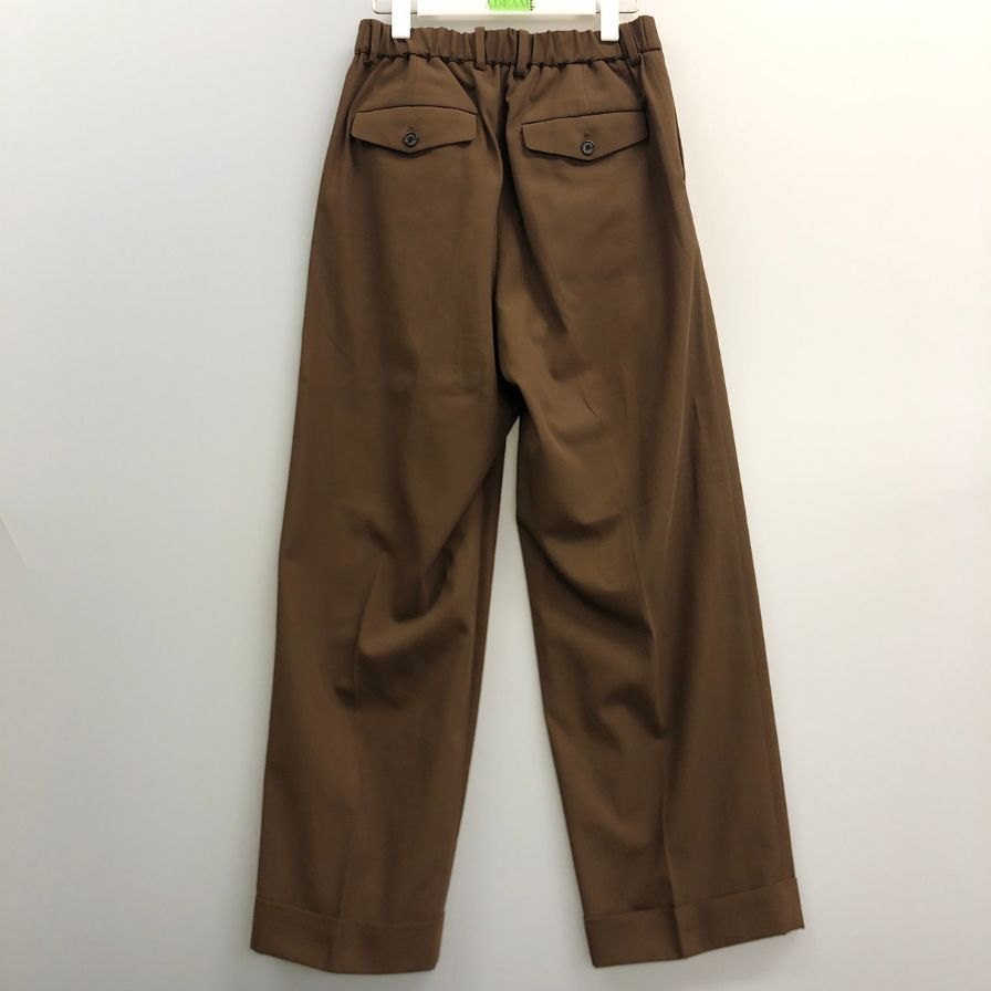 マーカウェア  A26A16PT01C ダブルプリーテッドセミイージートラウザーズ パンツ ブラウン ウィメンズ サイズ1 MARKAWARE 【AFB14】