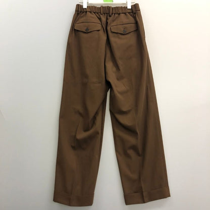 マーカウェア  A26A16PT01C ダブルプリーテッドセミイージートラウザーズ パンツ ブラウン ウィメンズ サイズ1 MARKAWARE 【AFB14】
