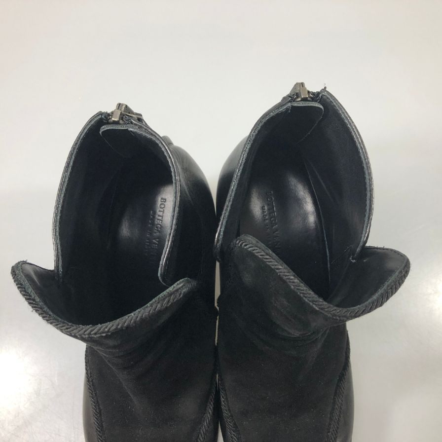 ボッテガ ヴェネタ ショートブーツ カーフスエードコンビ サイズ40 BOTTEGA VENETA 約25.0cm【AFC36】