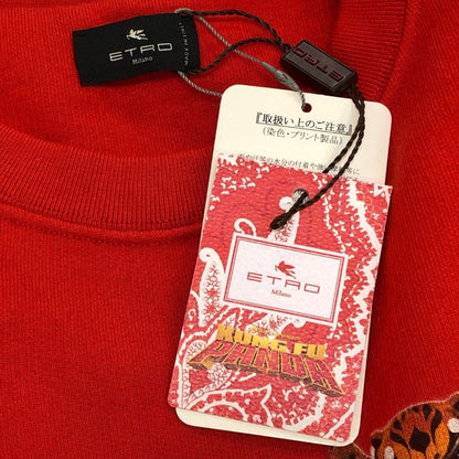 新品同様◆エトロ スウェット カンフーパンダ プリントデザイン レディース レッド系 サイズM ETRO 【AFB33】