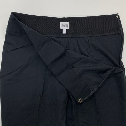 アルマーニ コレツィオーニ ノープリーツパンツ サイドジップ ウール レディース サイズ40 ブラック  ARMANI COLLEZIONI 【AFB13】