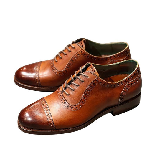 ベンソン レザーシューズ アデレード ブラウン サイズUK5 メンズ BENSON ビジネスシューズ 約23.5cm【LA】【中古】