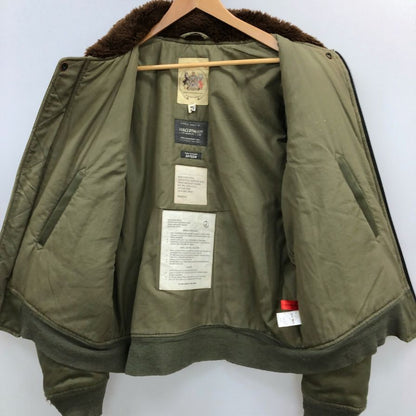 中古◆モニタリー アウター ミリタリージャケット B-15 キャンバス 止水ジップ メンズ サイズ42 カーキ系 monitaly 【AFA13】
