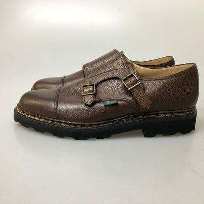 パラブーツ ダブルモンク ウィリアム  グレインレザー ブラウン ブラウン メンズ サイズUK6.5 PARABOOT ビジネスシューズ 約25.0cm【LA】【中古】