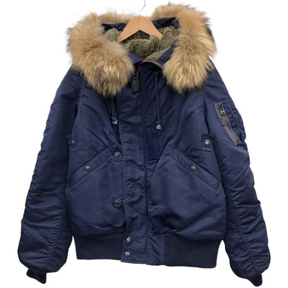 中古◆アヴィレックス N-2A フライトジャケット メンズ XL ネイビー MIL-J-6278 6112069 AVIREX 【AFA21】