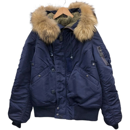 中古◆アヴィレックス N-2A フライトジャケット メンズ XL ネイビー MIL-J-6278 6112069 AVIREX 【AFA21】