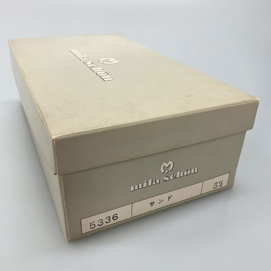 ミラショーン パンプス リボン ホワイト レディース サイズ5.5 mila schon 約24.5cm【AFD12】