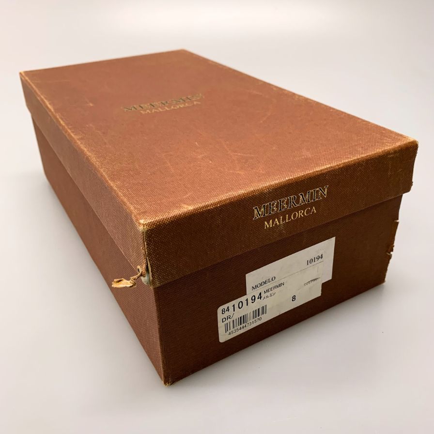 メルミン セミブローグ メダリオン スエード 10194 ダークブラウン サイズ8 メンズ レザー 革靴 MEERMIN MADE IN SPAIN 約26.5cm【AFD3】