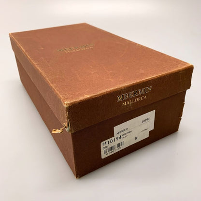 メルミン セミブローグ メダリオン スエード 10194 ダークブラウン サイズ8 メンズ レザー 革靴 MEERMIN MADE IN SPAIN 約26.5cm【AFD3】
