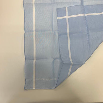 エルメス ハンカチ コットン100% ブルー系 レディース HERMES【AFI4】【中古】