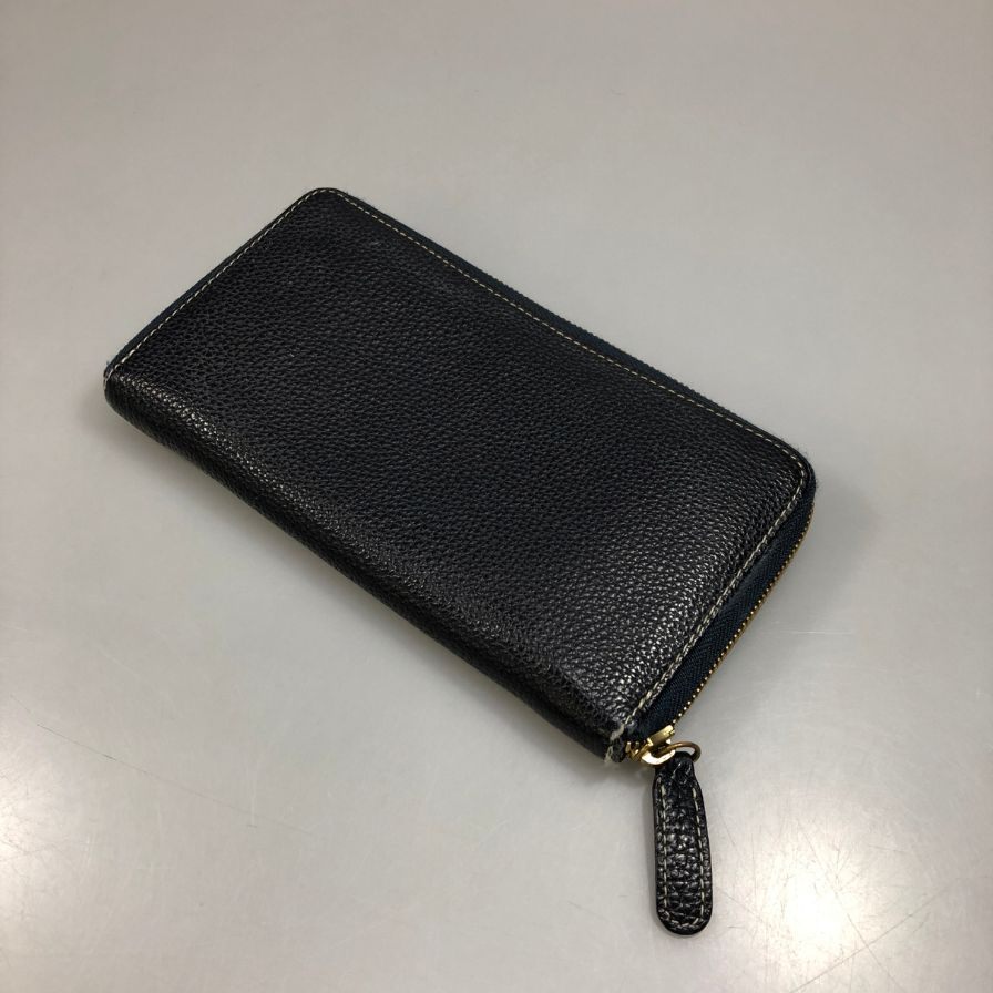 オオバセイホウ ロングウォレット 長財布 ラウンドファスナー レザー ネイビー 大峡製鞄【AFI27】