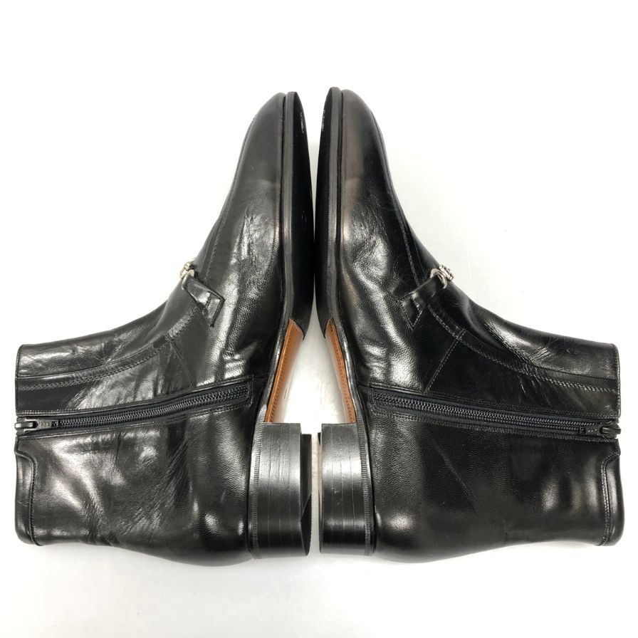 ネッツーノ レザーブーツ ビット ブラック メンズ サイズ8 nettuno 約26.5cm【AFC40】