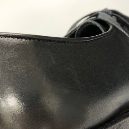 プラダ レザーシューズ プレーントゥ 本革 ブラック メンズ サイズ5.5 PRADA 約24.0cm【AFC7】
