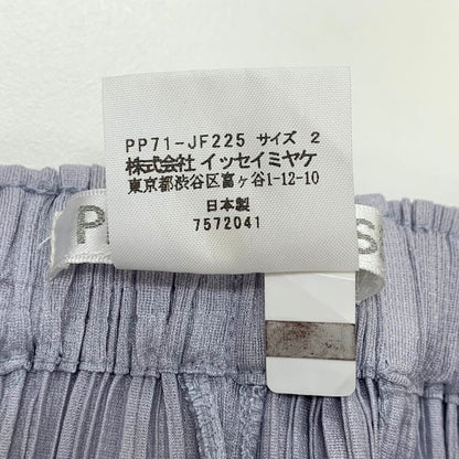 プリーツプリーズ イッセイミヤケ プリーツパンツ PP71JF225 サイズ2 レディース グレー 日本製 PLEATS PLEASE ISSEY MIYAKE MADE IN JAPAN 【AFB35】