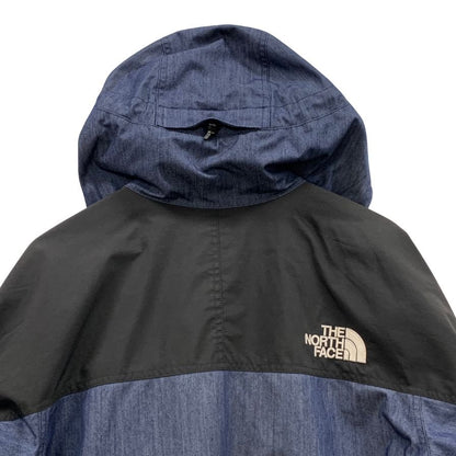 中古◆ザ ノースフェイス マウンテンライトジャケット デニム ゴアテックス NP12032 サイズL ブラック×ネイビー メンズ THE NORTH FACE 【AFA24】