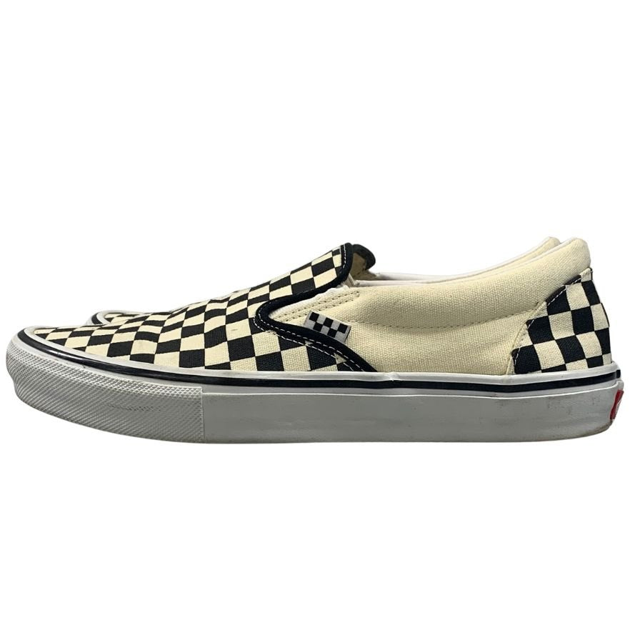 バンズ スケート スリッポン キャンバス スニーカー チェッカーフラッグ メンズ サイズ29cm VANS SKATE 約29.0cm【AFD9】