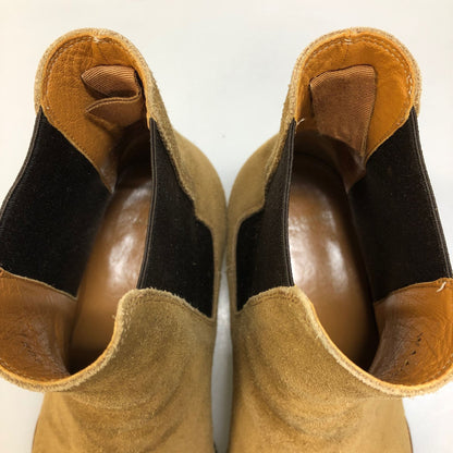サンローラン パリ サイドゴアブーツ スエード ベージュ サイズUK40.5 SAINT LAURENT  PARIS 約26.5cm【AFC3】