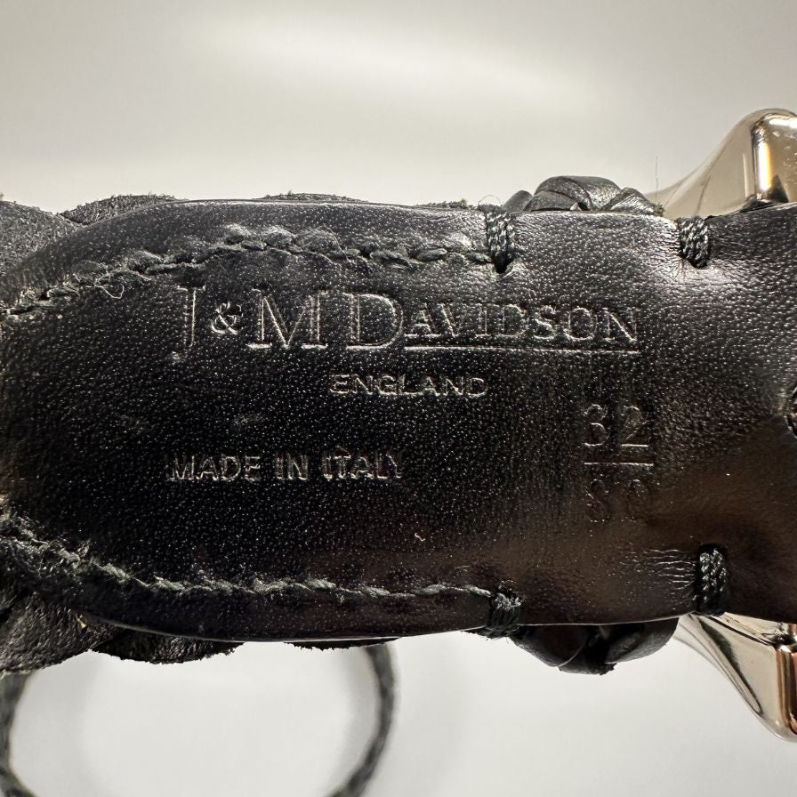 ジェイアンドエムデヴィッドソン ベルト メッシュ レザー メンズ ブラック 32/80 J&M Davidson【AFI13】
