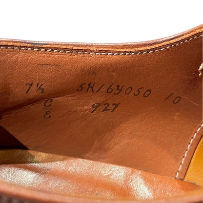 オールデン レザーシューズ 927 旧ロゴ ウイングチップ カーフ ブラウン メンズ サイズUS7.5E ALDEN スエードシューズ 約25.0cm【LA】【中古】