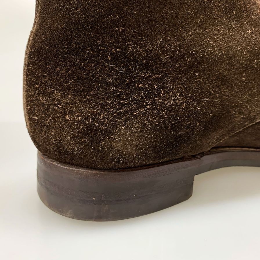 クロケット&ジョーンズ チャッカブーツ プレーントゥ テットベリー スエード ブラウン メンズ サイズ6.5E Crockett & Jones TETBURY ブーツ 約25.0cm【LA】【中古】