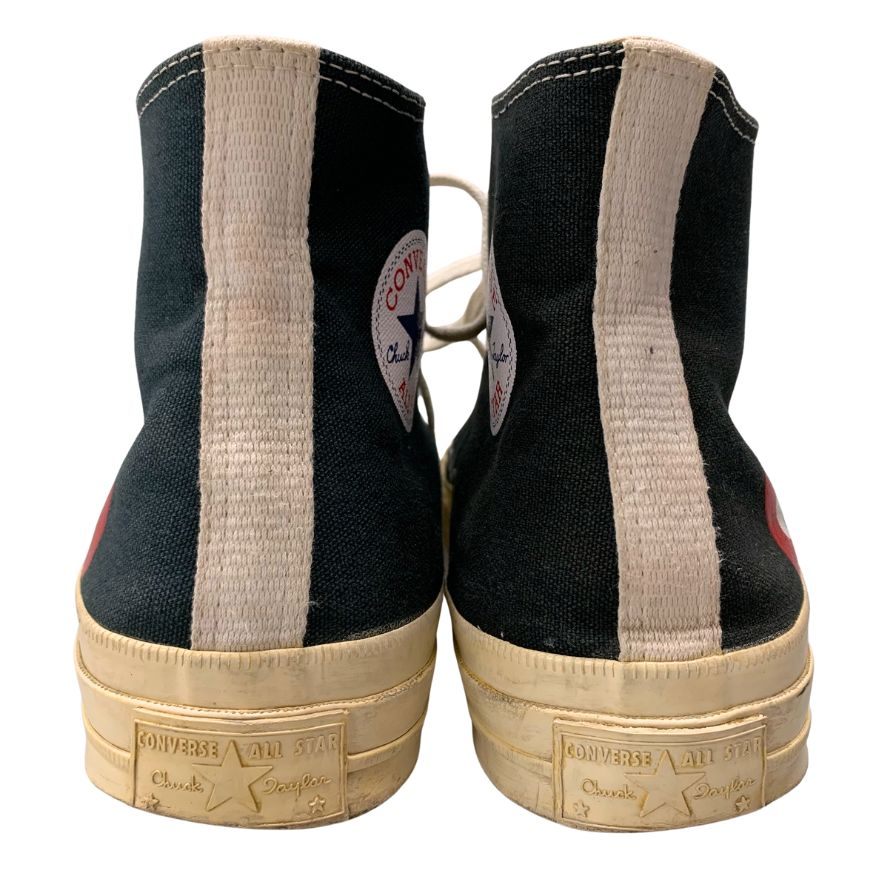 プレイ コムデギャルソン×コンバース スニーカー ハイカット ハートロゴ キャンバス メンズ サイズ27.5 PLAY COMME des GARCONS×CONVERSE 約27.5cm【AFC31】