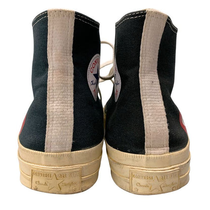 プレイ コムデギャルソン×コンバース スニーカー ハイカット ハートロゴ キャンバス メンズ サイズ27.5 PLAY COMME des GARCONS×CONVERSE 約27.5cm【AFC31】