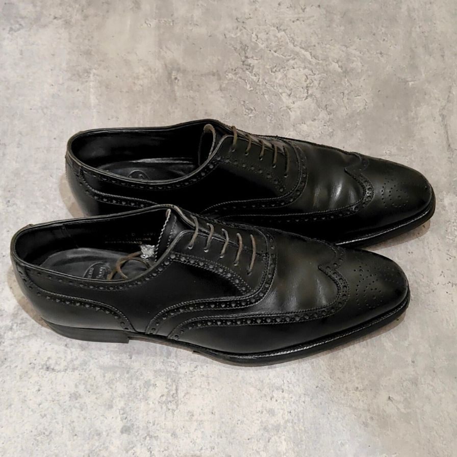 ジョンロブ レザーシューズ エイボン パンチドキャップトゥ カーフ ブラウン 8000ラスト サイズUK6E JOHNLOBB ビジネスシューズ 約24.5cm【LA】【中古】