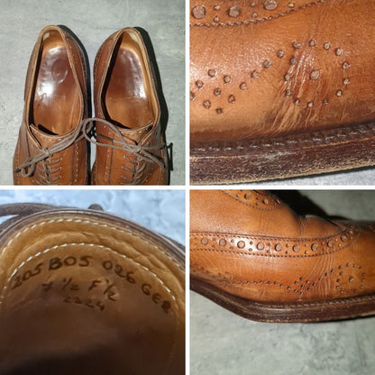 サンクリスピン レザーシューズ ウイングチップ 2324 カーフ ブラウン メンズ サイズUK7.5 SAINT CRISPIN'S ビジネスシューズ 約26.0cm【LA】【中古】