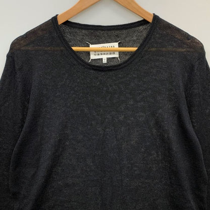 極美品◆メゾンマルジェラ モヘア セーター 2018 レディース サイズL ブラック  Maison Margiela 【AFB19】