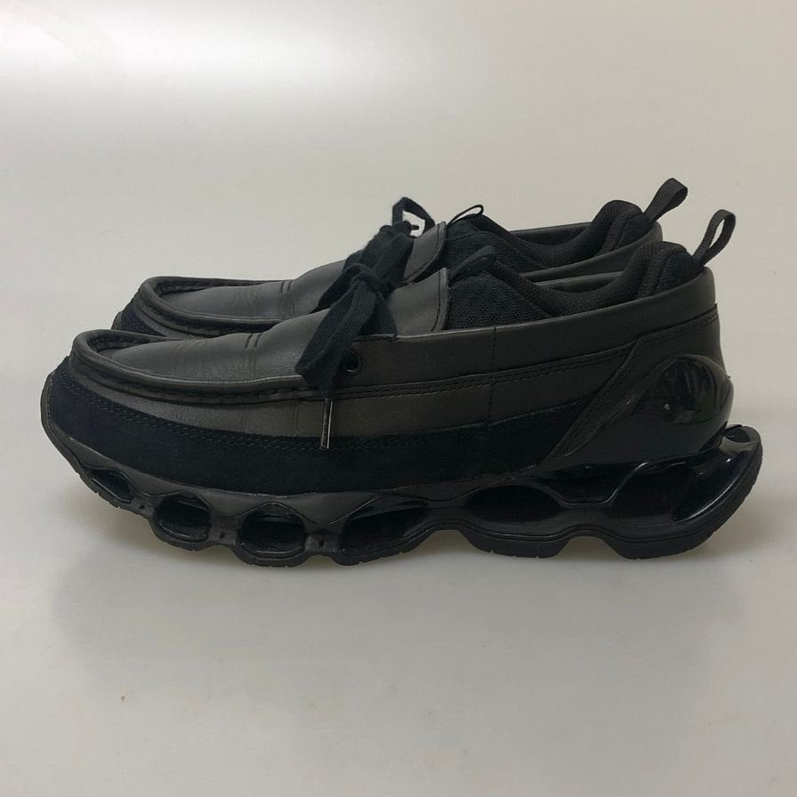 ミズノ ウェーブプロフェシー モック レザー Uチップ 厚底スニーカー メンズ サイズ26 ブラック MIZUNO WAVE PROPHECY MOC 約26.0cm【AFD15】