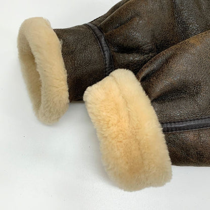 中古◆エーシーコントラクト ムートンジャケット 33H5595 メンズ ブラウン サイズM A.C.CONTRACT 【AFG1】